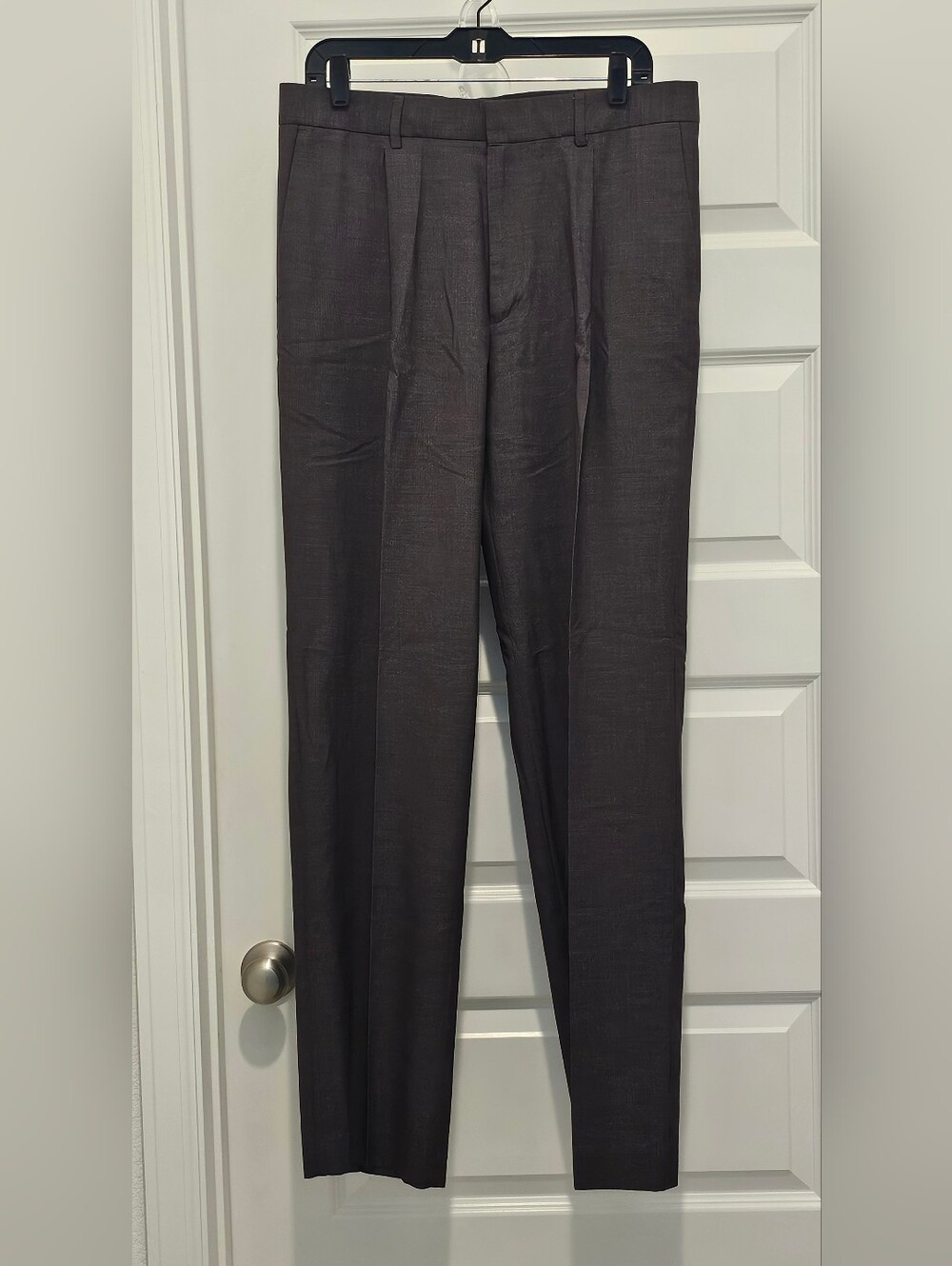 Murano Charcoal Grey Pleated Dress Pants High Rise 34x34 Classic Fit, EUC